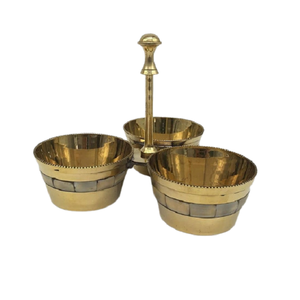 Juego de Dos Tazones para Servir Frutos Secos de Latón y Nácar, Diferentes Tamaños, Servidor de Nueces al Mejor Precio - Product Image 2