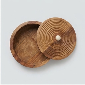 Trending Mango Wood Stock <b>Pot</b> With Lid Minimalist Design Sustainable Handcrafted <b>Large</b> Capacity Dishwasher Safe Polished - Product Image 6