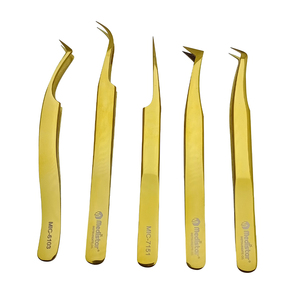 Pince à cils en acier inoxydable de qualité supérieure avec application de précision à pointe en fibre pour les cils volumineux - Product Image 4
