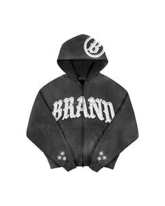 Sudadera con capucha y cremallera para hombre y mujer con estampado personalizado, ropa informal holgada, a la moda de manga larga Sudadera con capucha, sudaderas con personalidad - Product Image 5