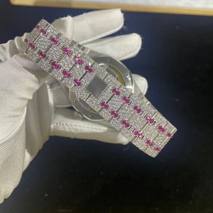 Reloj de Lujo Antiguo de Hip Hop para Mujer, de Acero Inoxidable, de Alta Calidad, con Movimiento Mecánico Miyota, Esfera Analógica, Diamantes de Imitación, Cristal, 42 mm - Product Image 5