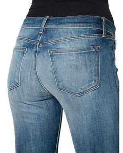 Pantalones vaqueros de algodón transpirables de invierno de cintura media para mujer de primera calidad con cordones, Vaqueros elásticos cómodos con ajuste elegante, diseño OEM disponible - Product Image 2