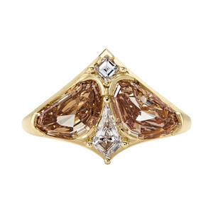 Luxury Gold Tone Princess Cut <b>Crystal</b> <b>Ring</b> Sparkling CZ Engagement Wedding <b>Ring</b> for Women - Product Image 1