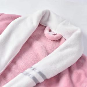 100% Len Cotton Khách Sạn Áo Choàng Tắm Mui Xe Trùm Đầu Khăn Ngủ Cho Phụ Nữ Người Đàn Ông Dệt Kim Lông Cừu Áo Vành Đai Đóng Cửa Thỏ Lông Loại - Product Image 2