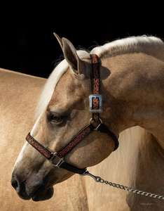 Cabecera de cuero mecanizada a mano clásica occidental de alta demanda para caballos Brida tallada elegante para montar en vaquero - Product Image 4