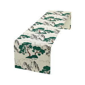 Chemin de table en pur coton imprimé sur mesure de haute qualité et de luxe pour événements et décoration de la maison - Product Image 2