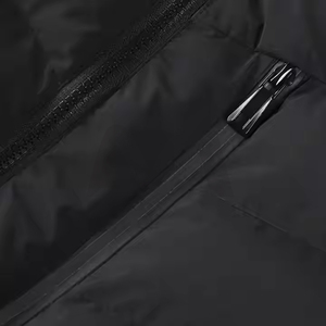 Nuevo abrigo negro para hombre, chaqueta cálida gruesa acolchada para exteriores de invierno, chaqueta acolchada informal de moda con logotipo personalizado para hombre - Product Image 5