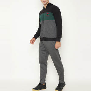 Ensembles de course légers 100% coton pour hommes Survêtements à motif solide avec fermeture à glissière confortable pour l'hiver Quantité en vrac - Product Image 4