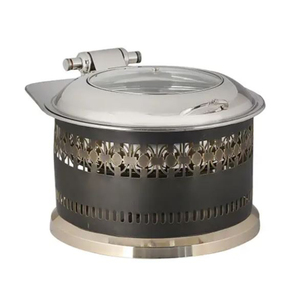 Plato de frotamiento de diseño martillado antiguo de cobre de diseño Vintage para plato de catering de Hotel, calentador de comida, plato de frotamiento - Product Image 5