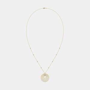 Collar de Moissanita Dorada Blandina con Cadena de Eslabones para Ocasiones de Compromiso y Aniversario - Product Image 4