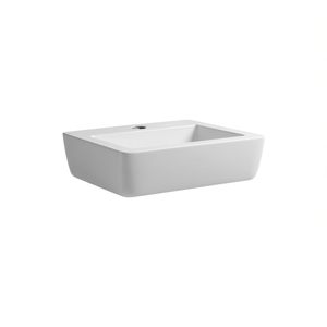 Lavabo da Consolle Koricini 60 Cm in Marmo Ricomposto Bianco Opaco Quadrato - Product Image 3