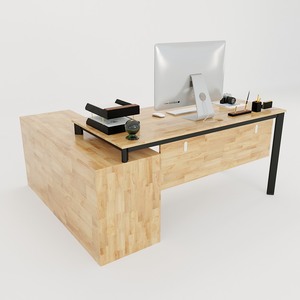 HBOV021 170x150 Oval Contemporary Executive <b>Desk</b> Wood Plywood Office Furniture Freestanding Assembly Required Storage Office - Product Image 1