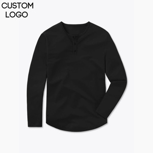 Camisetas de Manga Larga para Hombre, Diseño Nuevo, Estilo Casual, Talla Grande, 100% Algodón, Transpirables, para Verano, Precio al por Mayor - Product Image 4