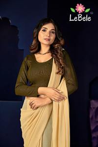 Chemisier CHANDANA de qualité supérieure à manches longues, fabriqué en tissu extensible doux, confortable et élégant pour tenue avec un sari - Product Image 2