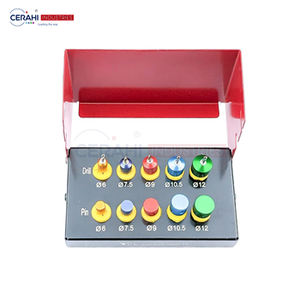 เซราฮีชุดเจาะรากฟันเทียมแบบแมนนวล CDSK-018อุตสาหกรรมพร้อมด้วยหมุดนำทางและตัวขยายผนังสำหรับการผ่าตัดฝัง (คลาส I) - Product Image 1