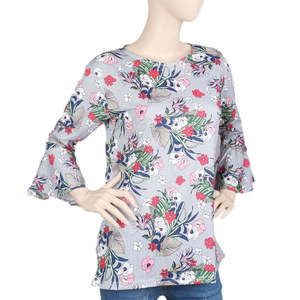 Women's Full Sleeves Top - Grey - Product Image 1