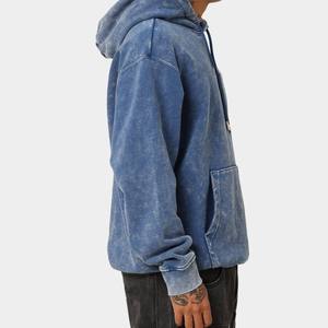 Sweats à capuche pour hommes respirants, lavés à l'acide, 100% coton, entièrement personnalisés, écologiques, en molleton de qualité supérieure, nouvelle mode, vente chaude, pas cher - Product Image 3