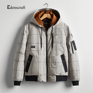 Chaqueta de invierno para hombre, cómoda lona aislada, abrigo resistente para exteriores para capas, ropa informal táctica, Veste Homme - Product Image 6