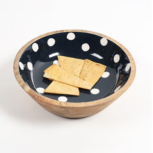 Bol de service rond en bois écologique pour la maison, la cuisine, les fêtes – Bols à salade et à fruits décoratifs, multi-usages, taille personnalisée - Product Image 4