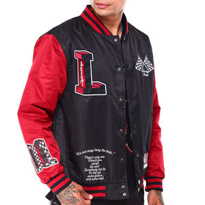 Veste universitaire en satin tendance pour homme 2026, finition brillante de luxe, veste bomber, broderie personnalisée, streetwear, veste pour homme, veste tendance - Product Image 2