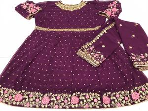 Ropa de fiesta étnica, imitación de Georgette, trabajo bordado, Salwar Kameez con Dupatta, suministro al por mayor - Product Image 6