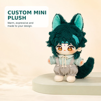 Peluche personnalisée renard mignon 10 cm, jouet en peluche sur mesure avec logo, faible MOQ pour promotion de marque