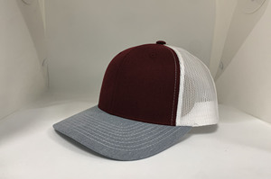 หมวกทรูเกอร์ตาข่ายสีขาวเบอร์กันดีสีเทาหมวกโปรโมชั่นจากเวียดนามออกแบบได้ตามต้องการ - Product Image 2