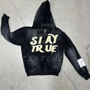 Bulk Quantity OEM Service Distress <b>Embroidery</b> Tracksuits Latest Style Distress <b>Embroidery</b> Tracksuits - Product Image 3