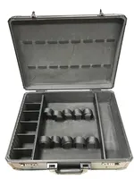 Mallette de barbier professionnel, organisateur de boîte à outils de styliste & n valise de voyage avec 4 tondeuses amovibles support de plateau de rangement