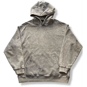 Top tendance prix raisonnable coton polaire hommes lavage à l'acide à capuche 2025 nouveau élégant taille personnalisée lavage à l'acide sweats à capuche hommes Service OEM - Product Image 2