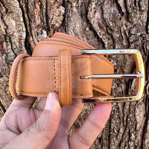 Cinturón de Cuero de un Solo Tono para Hombre y Mujer, Diseño Elegante para Oficina y Fiestas, Cinturón de Cuero de un Solo Tono a la Moda - Product Image 3