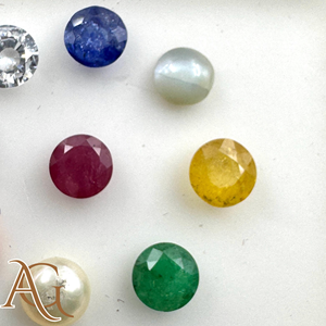 Navratan Certified Navratan Gemstone Set Round Cut AAA Quality Vedic Astrology <b>Stones</b> for jewelry making - Product Image 3