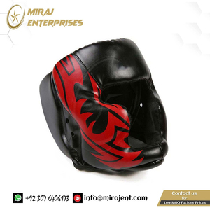 Casques de boxe MMA Muay Thai Sanda Karaté Head Gear Protecteur Rouge Noir pour Enfants Jeunes Adultes Femmes Hommes - Product Image 3