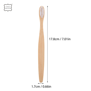 Brosse à dents en bambou souple écologique pour enfants et adultes biodégradable avec poils sans BPA emballage de boîte à usage domestique durable - Product Image 3