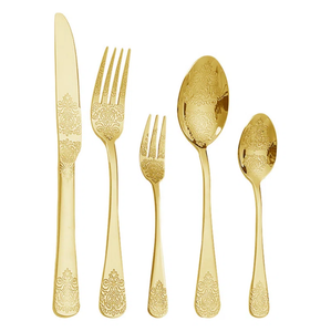 Date vintage multi couleur en acier inoxydable couverts ensemble dîner couteau cuillère maison cuisine restaurant vaisselle mariage événement décor - Product Image 4