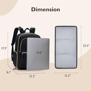 Sac à langer multifonction portable avec fermeture éclair, imperméable, port de charge USB, porte-sucette, tapis à langer, capacité de 20 à 35 L - Product Image 2