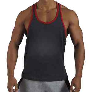 Camiseta sin mangas de algodón pesado de gran tamaño para hombre, camisetas sin mangas con músculos y lavado ácido con logotipo personalizado, método de tejido de punto - Product Image 2