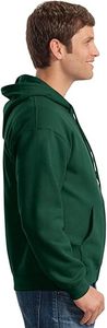Men's <b>Full</b> <b>Zip</b> Hooded <b>Sweatshirt</b> Metal zipper, Pouch pockets - Product Image 4