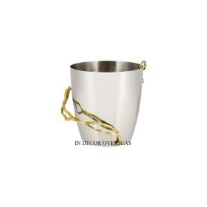 Flowers Designer Hammered Texture Stainless Steel Silver Shiny Polished <b>Wine</b> And Ice Bucket Beverage Tubs In Impressive Price - Product Image 2