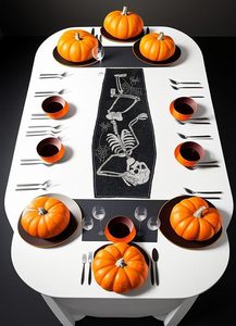 Mesa de comedor de Navidad, Mantel Individual de corredor con cuentas, tela hecha a mano, alfombrilla decorativa para boda con diseño de hojas para uso doméstico - Product Image 4