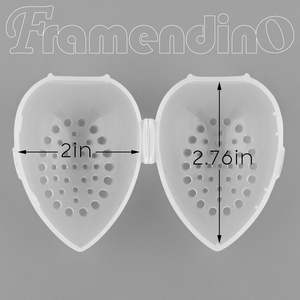 Framendino – étui pour éponge de maquillage, lot de 4, conteneur de beauté en plastique respirant rose pour support de mixeur, rangement pour œufs cosmétiques - Product Image 3
