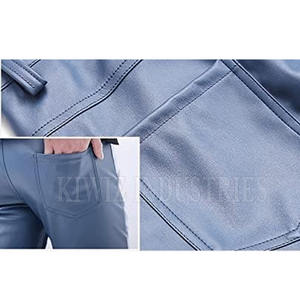 กางเกงหนังสำหรับผู้ชายกางเกงหนังใส่สบาย - Product Image 5