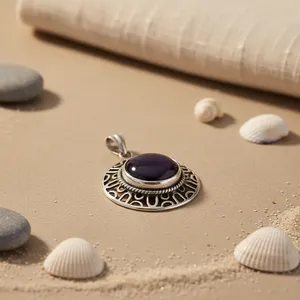Collier pendentif géométrique plaqué platine et rhodium pour femme - Argent sterling 925 Perle d'eau douce Or 14 carats - Product Image 1