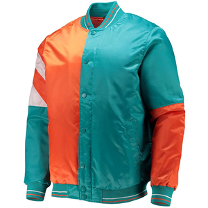Chaquetas de Satén Bordadas de Alta Calidad a Precio Económico, Cálidas, con Botones, Personalizadas, Deportivas para Hombre, con Logotipo Frontal, Chaqueta Universitaria al por Mayor - Product Image 1