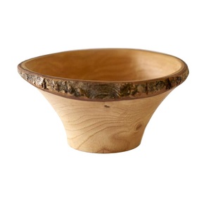 Tazón de Madera Redondo de Gran Capacidad para Servir Frutas, Vajilla Personalizada, Tazón para Servir Alimentos, Tazón para Servir Frutas Seguro para Alimentos - Product Image 1