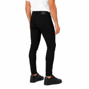 High Quality <b>Men</b> <b>Stretch</b> Skinny Denim Jeans Regular Rise Button Fly Slim Fit Denim Jeans Pants Casual Streetwear Trousers - Product Image 6