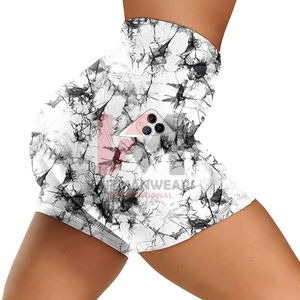 Shorts de Yoga de Compresión para Mujer |   Shorts de Ciclismo de Cintura Alta |   Ropa Deportiva de Secado Rápido, Transpirable, de Spandex/Poliéster - Product Image 1