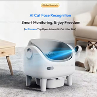 Meilleure Litière Automatique pour Chat avec Caméra HD IA 1080P, Reconnaissance des Chats, Style Ouvert, Sans Odeur, Personnalisable