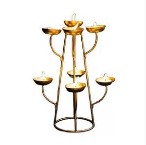 New Hot <b>Sale</b> Gold Candlestick Holder Iron Material Home <b>Decoration</b> <b>Christmas</b> Lighting - Product Image 4