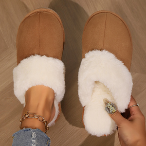<span class=keywords><strong>Chaussons</strong></span> d'hiver pour femmes à semelle épaisse, thermiques Heattech, style fourrure, pour intérieur et extérieur, vente en gros transfrontalière, automne-hiver, vêtements d'extérieur pour la maison - Product Image 5